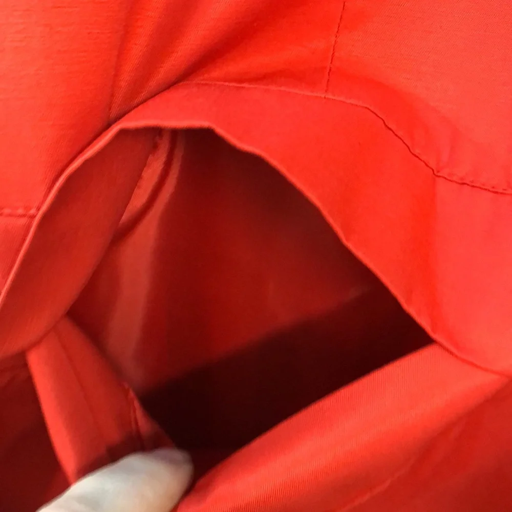 *Lauren -Ralph Lauren red hooded jacket with scarf print lining- pockets - Picture 11 of 13